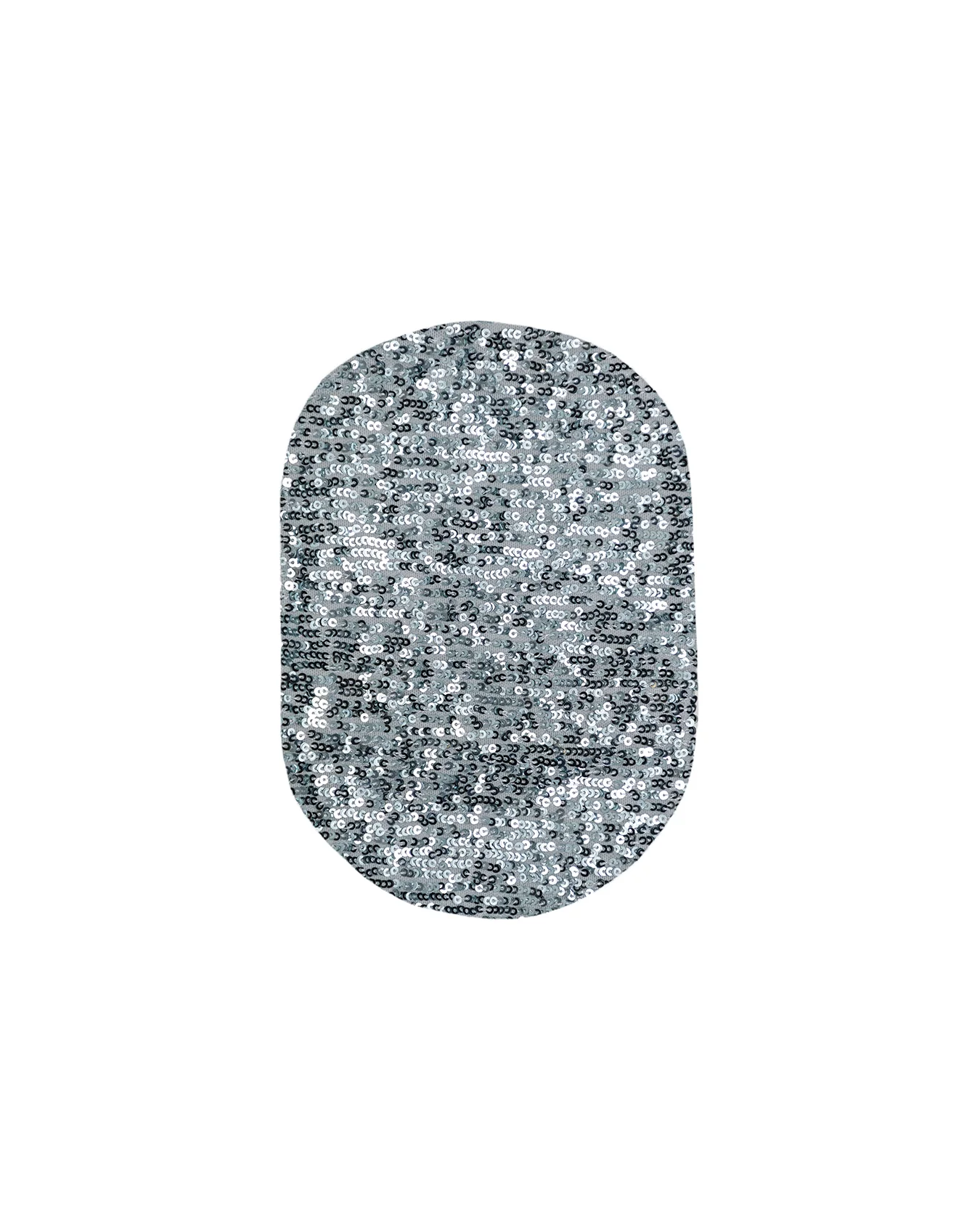 Ostomy bag cover in silver sequins